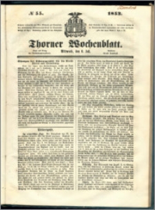 Thorner Wochenblatt 1853, No. 55 + Extra Beilage