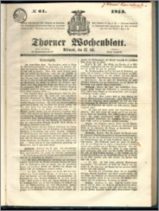 Thorner Wochenblatt 1853, No. 61