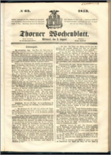Thorner Wochenblatt 1853, No. 63