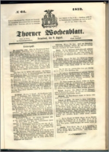 Thorner Wochenblatt 1853, No. 64 + Beilage