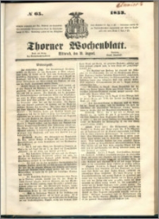 Thorner Wochenblatt 1853, No. 65