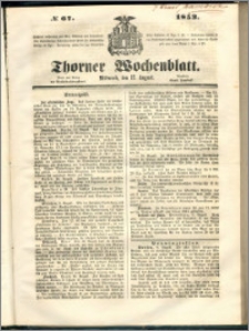 Thorner Wochenblatt 1853, No. 67