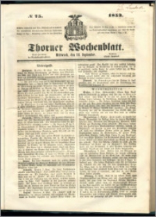 Thorner Wochenblatt 1853, No. 75