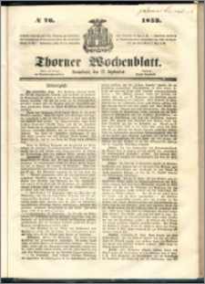 Thorner Wochenblatt 1853, No. 76