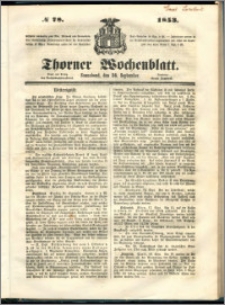 Thorner Wochenblatt 1853, No. 78