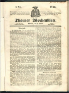 Thorner Wochenblatt 1853, No. 81 + Extra Beilage