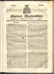 Thorner Wochenblatt 1853, No. 83