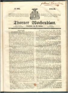 Thorner Wochenblatt 1853, No. 86 + Beilage