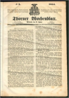 Thorner Wochenblatt 1854, No. 3