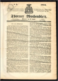 Thorner Wochenblatt 1854, No. 7