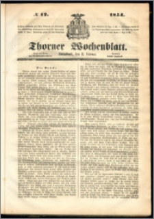 Thorner Wochenblatt 1854, No. 12