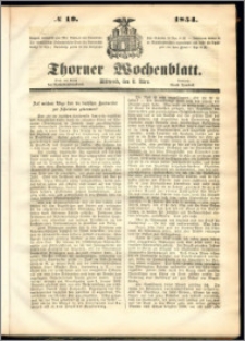 Thorner Wochenblatt 1854, No. 19