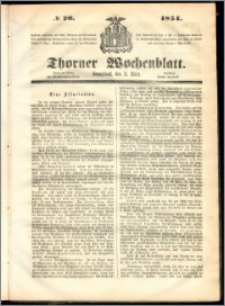 Thorner Wochenblatt 1854, No. 20