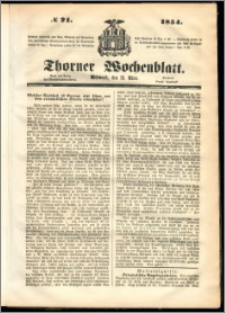 Thorner Wochenblatt 1854, No. 21