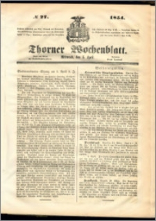 Thorner Wochenblatt 1854, No. 27