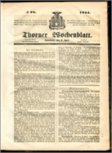 Thorner Wochenblatt 1854, No. 28