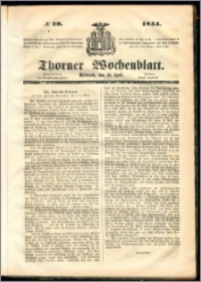 Thorner Wochenblatt 1854, No. 29