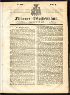 Thorner Wochenblatt 1854, No. 30