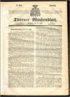 Thorner Wochenblatt 1854, No. 31