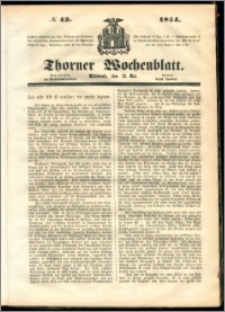 Thorner Wochenblatt 1854, No. 43