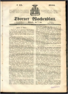 Thorner Wochenblatt 1854, No. 45