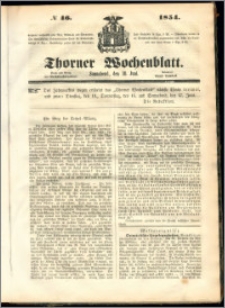 Thorner Wochenblatt 1854, No. 46 + Beilage