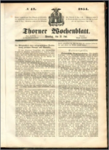 Thorner Wochenblatt 1854, No. 47 + Beilage