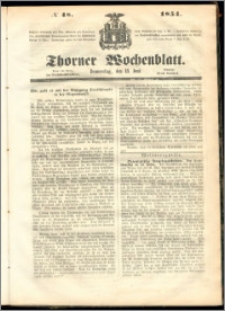 Thorner Wochenblatt 1854, No. 48