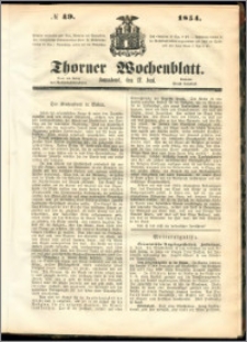 Thorner Wochenblatt 1854, No. 49
