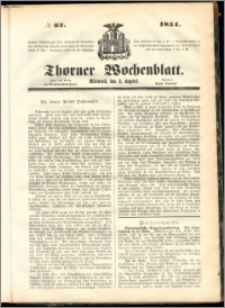 Thorner Wochenblatt 1854, No. 62