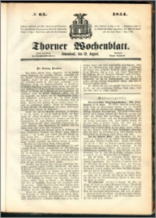 Thorner Wochenblatt 1854, No. 65