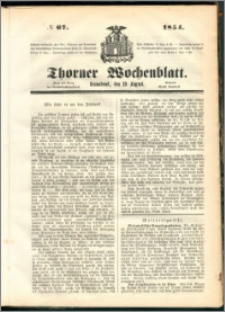 Thorner Wochenblatt 1854, No. 67