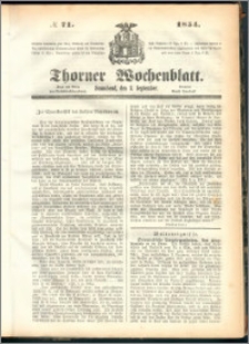 Thorner Wochenblatt 1854, No. 71