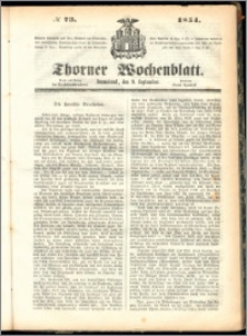 Thorner Wochenblatt 1854, No. 73