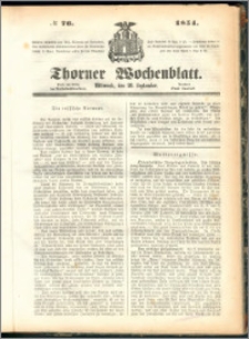 Thorner Wochenblatt 1854, No. 76