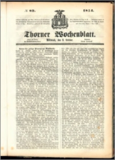 Thorner Wochenblatt 1854, No. 82