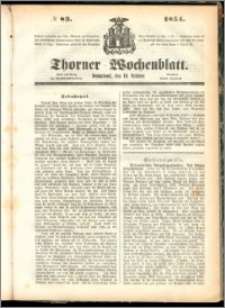 Thorner Wochenblatt 1854, No. 83 + Beilage