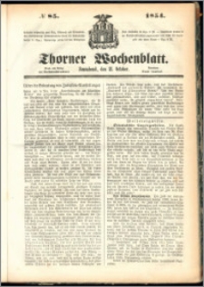 Thorner Wochenblatt 1854, No. 85