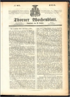 Thorner Wochenblatt 1854, No. 87 + Beilage