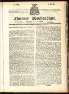 Thorner Wochenblatt 1854, No. 97