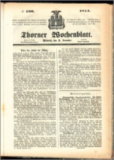 Thorner Wochenblatt 1854, No. 100 + Beilage