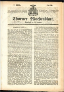 Thorner Wochenblatt 1854, No. 101 + Beilage