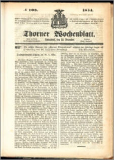 Thorner Wochenblatt 1854, No. 103