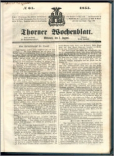 Thorner Wochenblatt 1855, No. 61