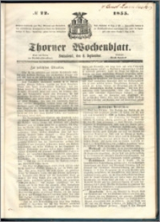 Thorner Wochenblatt 1855, No. 72
