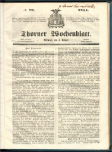 Thorner Wochenblatt 1855, No. 79 + Beilage