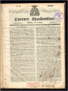 Thorner Wochenblatt 1856, No. 1