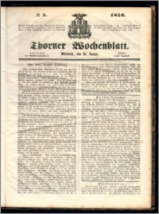 Thorner Wochenblatt 1856, No. 5