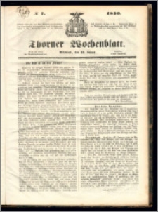Thorner Wochenblatt 1856, No. 7
