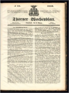 Thorner Wochenblatt 1856, No. 12